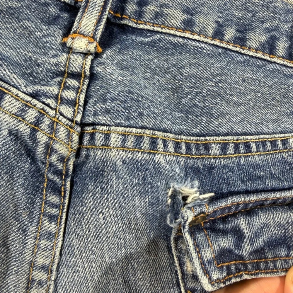 Polo Ralph Lauren Mens Straight Leg Jeans Med Wash Blue 34x30 Distressed Denim